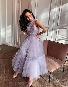 Amazon.com: One Shoulder Tulle Prom Dresses for Women 2024